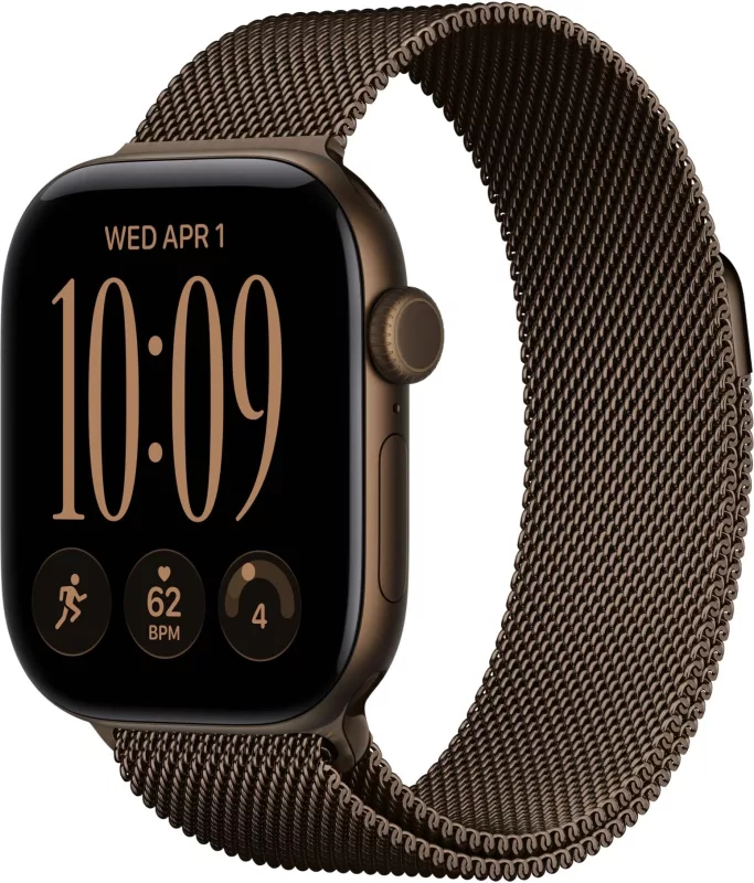 Apple Watch Series 12, 42mm, GPS, Dark Bronze Aluminum, Dark Bronze Milanese Loop