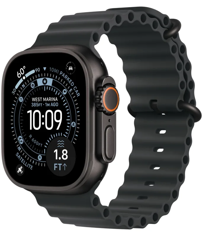 Apple Watch Ultra 3 49mm Black Titanium Black Ocean Band