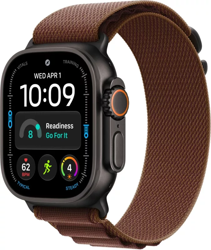 Apple Watch Ultra 4 GPS+Cellular, 49mm, Black Titanium Burgundy Alpine Loop